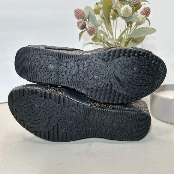 Dansko Leather Susie Wedge Sandals Buckle Black Women EU 42/11.5 Tried on - Picture 8 of 10